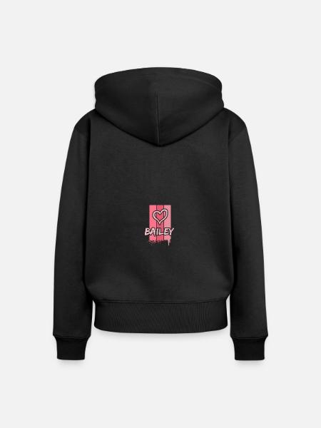 Bailey - Frauen Premium Bio Zip Hoodie - Schwarz