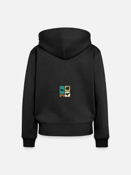Truthahn - Frauen Premium Bio Zip Hoodie - Schwarz