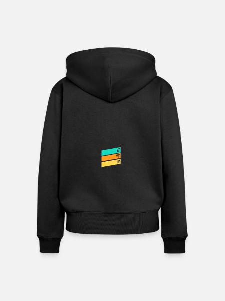 Hornist Waldhorn - Frauen Premium Bio Zip Hoodie - Schwarz