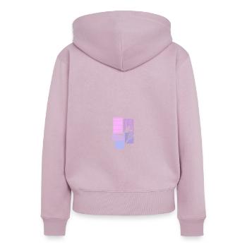 Tennisspielerin Tennisschläger Tennisspieler - Frauen Premium Bio Zip Hoodie - Altrosa - Hinten - Julia (174cm)