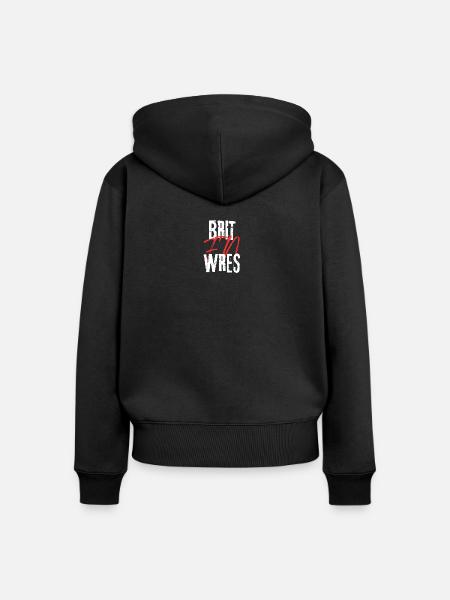 Brit F'n Wres - Frauen Premium Bio Zip Hoodie - Schwarz