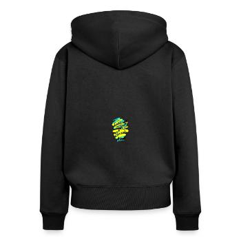 Soziale Arbeit - Frauen Premium Bio Zip Hoodie - Schwarz - Hinten - Julia (174cm)
