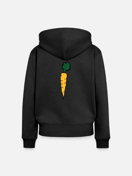 carrot - Frauen Premium Bio Zip Hoodie - Schwarz