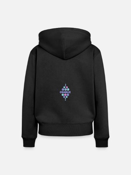 Geschenk für Charlie - Frauen Premium Bio Zip Hoodie - Schwarz