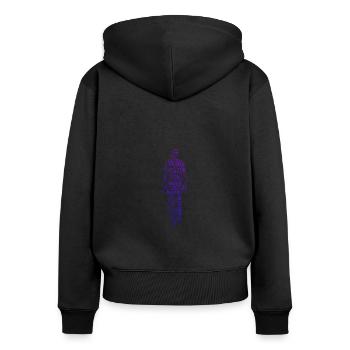 Vélo Cycliste VTT Vélo VTT Cyclisme - Sweat à capuche zippé Premium bio Femme - noir - Dos - Julia (174cm)