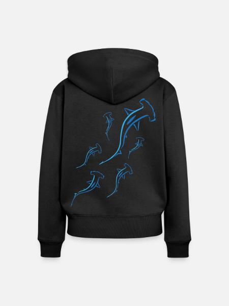 Hammerhead shapes - Frauen Premium Bio Zip Hoodie - Schwarz