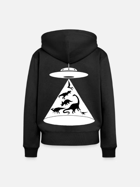 Rettung der Dinosaurier - Frauen Premium Bio Zip Hoodie - Schwarz