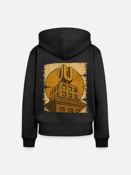 Dortmund U - Frauen Premium Bio Zip Hoodie - Schwarz
