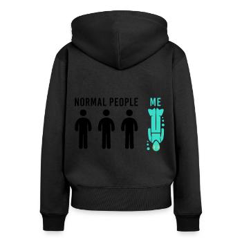Scuba Dive Diving Diver Gift Funny saying - Women's Premium Organic Zip Hoodie - black - Back - Julia (174cm)