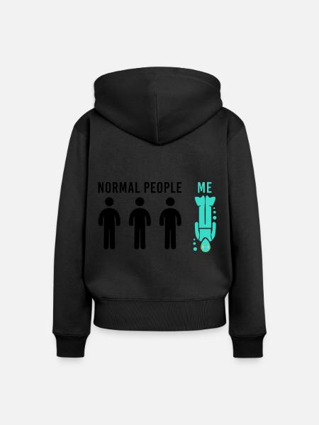 Scuba Dive Diving Diver Gift Funny saying - Women's Premium Organic Zip Hoodie - black