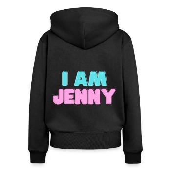 I'm Jennifer Jenny Name Gifts - Women's Premium Organic Zip Hoodie - black - Back - Julia (174cm)