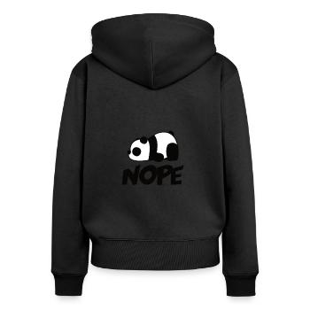 Not panda today - Women's Premium Organic Zip Hoodie - black - Back - Julia (174cm)
