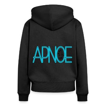 apnea because I can black it - Women's Premium Organic Zip Hoodie - black - Back - Julia (174cm)