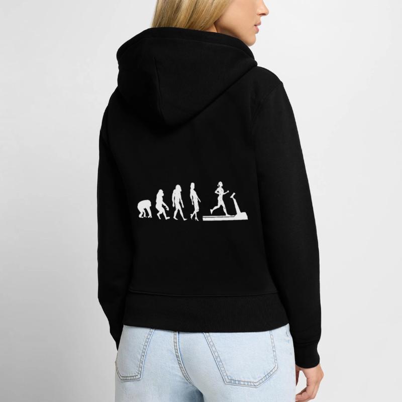 Tapis de course Evolution Course Course Marathon Sweat à capuche zippé Premium bio Femme