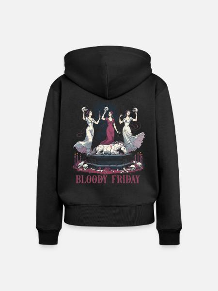 Okkultismus Dämonologie Tarot - Frauen Premium Bio Zip Hoodie - Schwarz