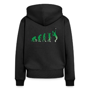 EVOLUTION TENNIS - Women's Premium Organic Zip Hoodie - black - Back - Julia (174cm)