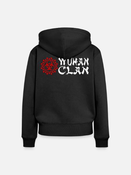 Wuhan Clan - Frauen Premium Bio Zip Hoodie - Schwarz