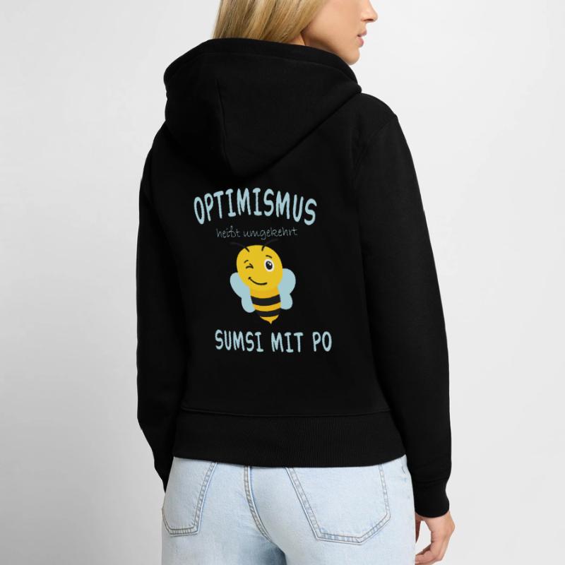 Sumsimitpo oder Sumsi mit Po Optimismus Geschenk Frauen Premium Bio Zip Hoodie