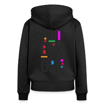 Prd Blk Grl Proud Black Girl Word - Women's Premium Organic Zip Hoodie - black - Back - Julia (174cm)