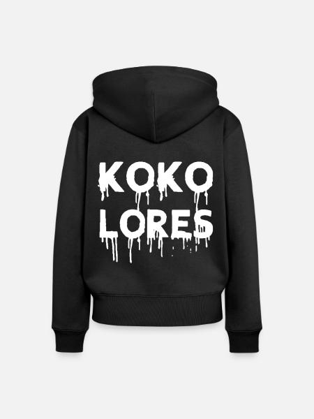 Kokolores - Frauen Premium Bio Zip Hoodie - Schwarz