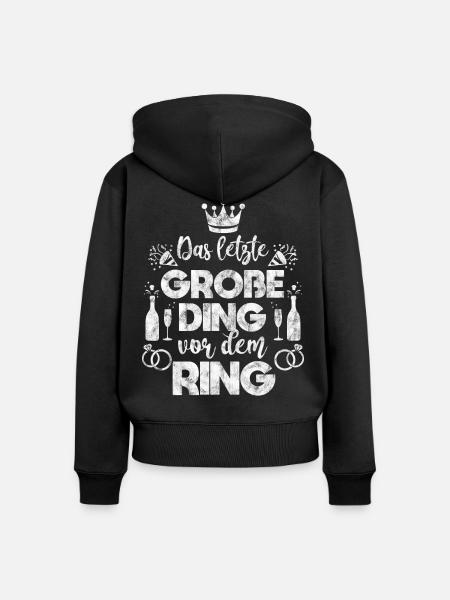 Junggesellinnenabschied Outfit - Frauen Premium Bio Zip Hoodie - Schwarz