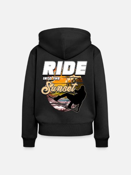 Kitesurfing, Kiteboarding - Frauen Premium Bio Zip Hoodie - Schwarz