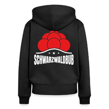 Schwarzwald Schwarzwaldbub Geschenk - Frauen Premium Bio Zip Hoodie - Schwarz - Hinten - Julia (174cm)
