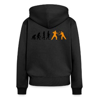 Escrima Filipino Arts Martiaux Arts Martiaux - Sweat à capuche zippé Premium bio Femme - noir - Dos - Julia (174cm)