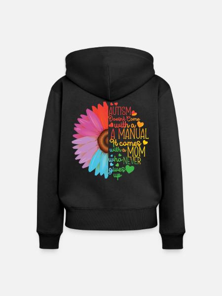 Autismus Bewusstsein - Frauen Premium Bio Zip Hoodie - Schwarz