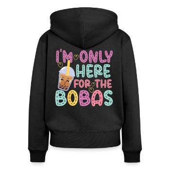Bubble Tea - Sweat à capuche zippé Premium bio Femme - noir - Dos - Julia (174cm)