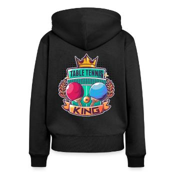 Équipement de ping-pong de tennis de table pour tennis de table Sp - Sweat à capuche zippé Premium bio Femme - noir - Dos - Julia (174cm)