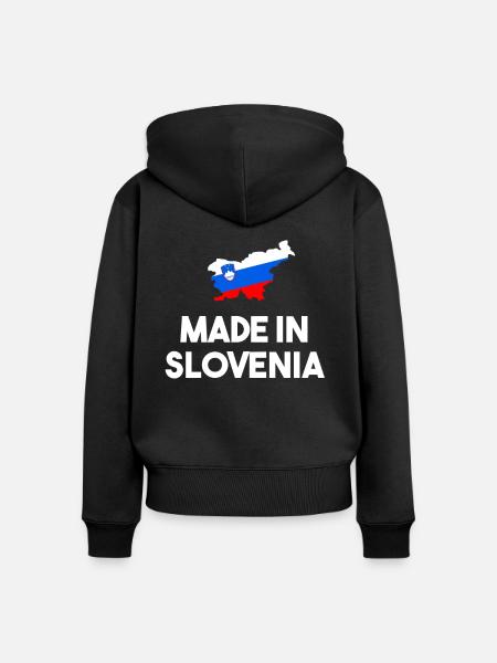 Slowenien! - Frauen Premium Bio Zip Hoodie - Schwarz