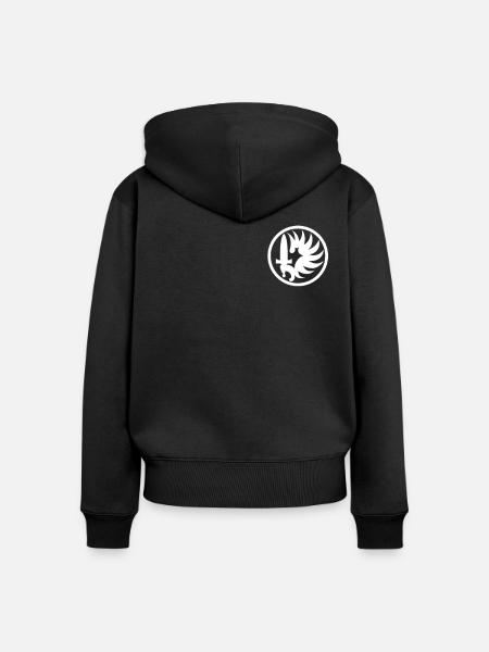 Flügel & Schwert Fallschirmjäger - Frauen Premium Bio Zip Hoodie - Schwarz