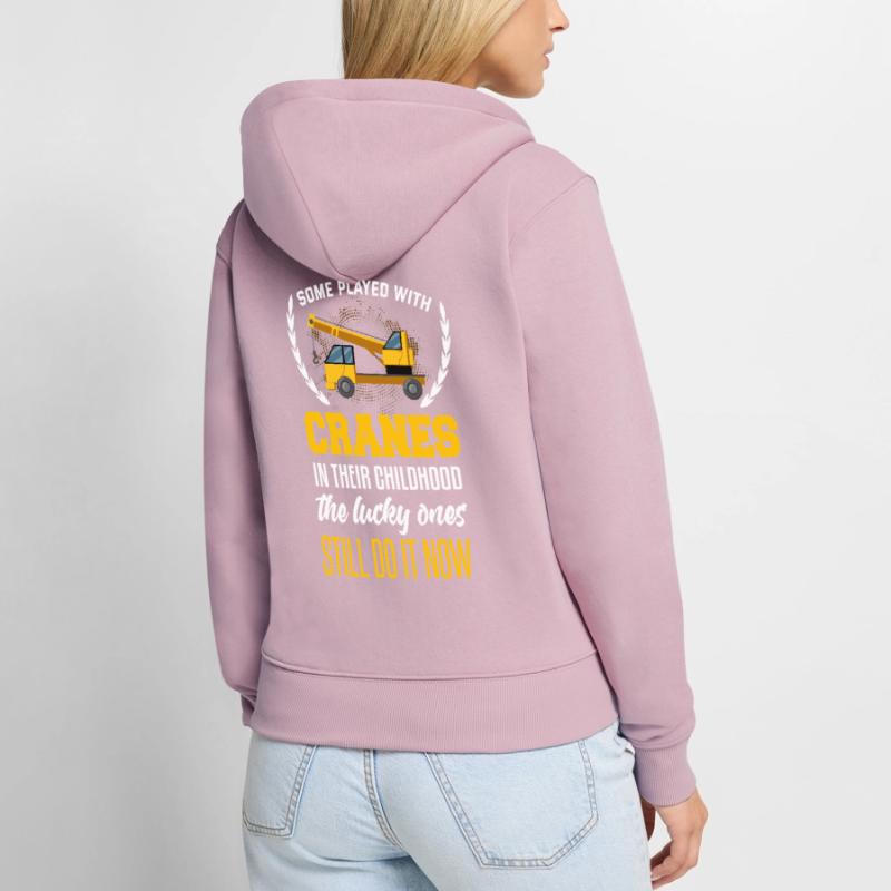 Crane operator Crane operator construction site work Women's Premium Organic Zip Hoodie