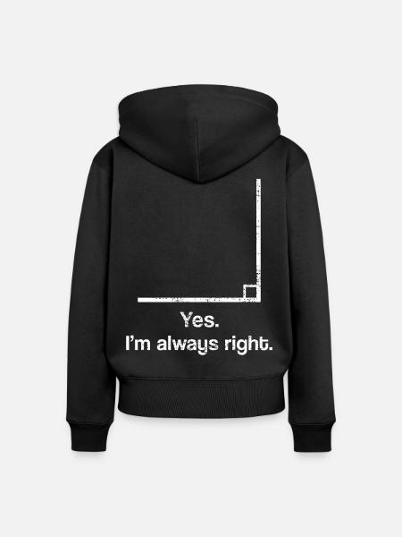 Mathematik Leistungskurs Spruch - Frauen Premium Bio Zip Hoodie - Schwarz