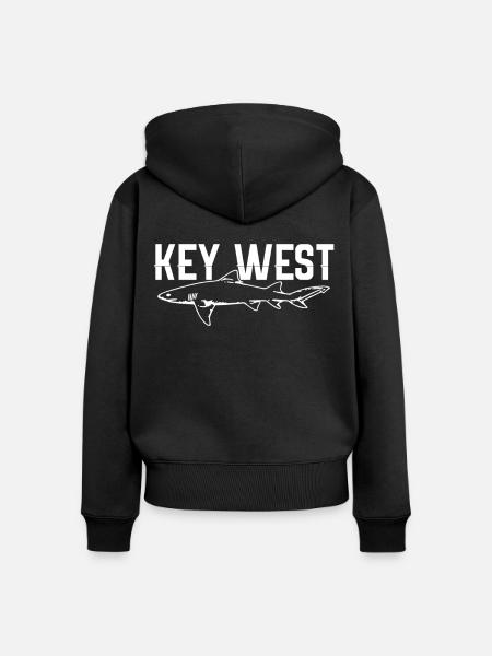 Key West - Frauen Premium Bio Zip Hoodie - Schwarz