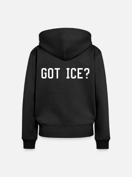 Eis - Frauen Premium Bio Zip Hoodie - Schwarz