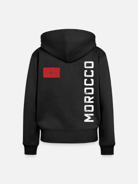 Marokko Marokko - Frauen Premium Bio Zip Hoodie - Schwarz