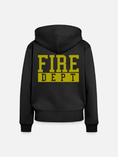 Feuerwehr Station - Frauen Premium Bio Zip Hoodie - Schwarz