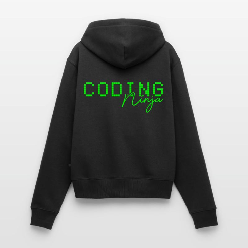 Code Coding Ninja Women's Premium Organic Zip Hoodie