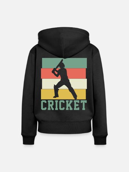 Kricket - Frauen Premium Bio Zip Hoodie - Schwarz