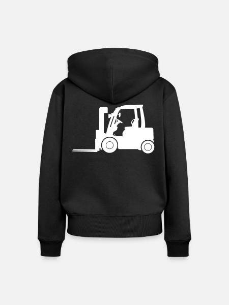 Gabelstapler - Frauen Premium Bio Zip Hoodie - Schwarz