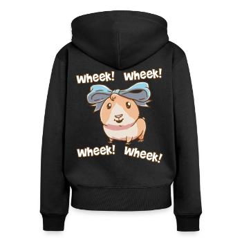cobayes - Sweat à capuche zippé Premium bio Femme - noir - Dos - Julia (174cm)