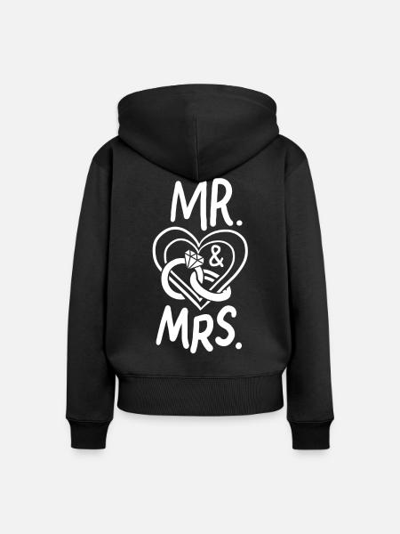 Ehe - Frauen Premium Bio Zip Hoodie - Schwarz
