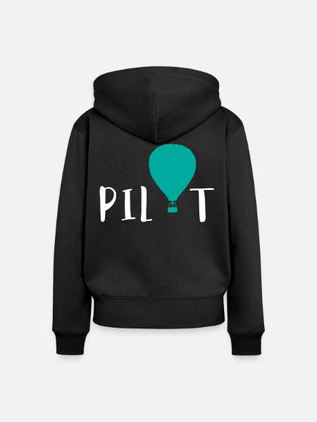 Heißluftballon - Frauen Premium Bio Zip Hoodie - Schwarz