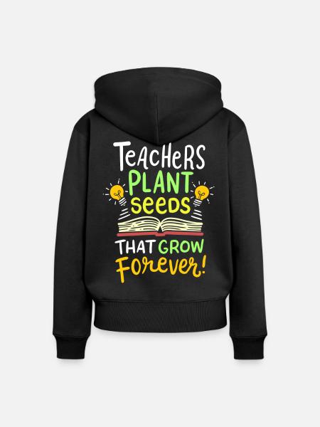 Lehrerin - Frauen Premium Bio Zip Hoodie - Schwarz