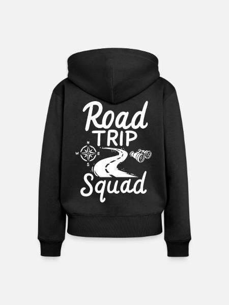 Road Trip - Frauen Premium Bio Zip Hoodie - Schwarz
