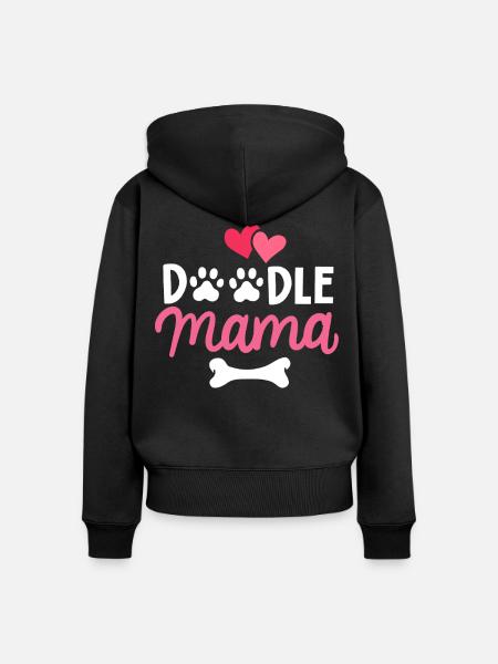 Labradoodle - Frauen Premium Bio Zip Hoodie - Schwarz