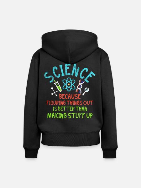 Wissenschaft Science - Frauen Premium Bio Zip Hoodie - Schwarz