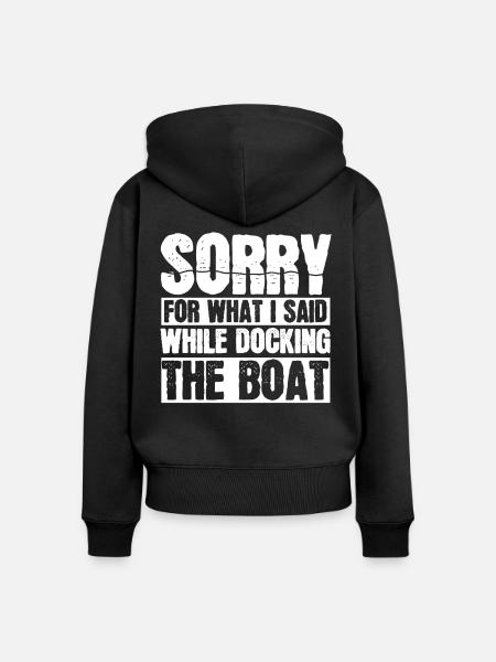Boot - Frauen Premium Bio Zip Hoodie - Schwarz
